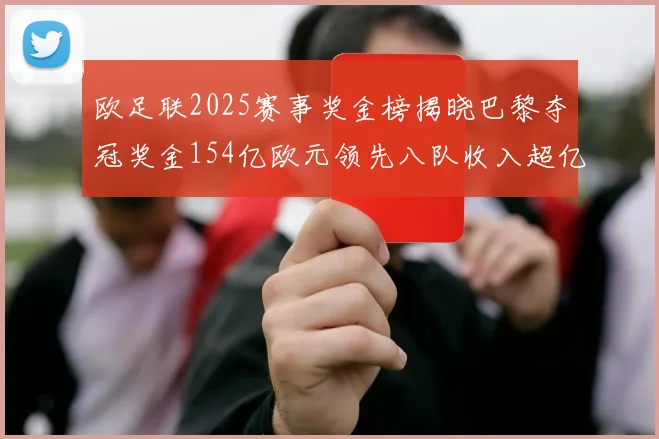 欧足联2025赛事奖金榜揭晓巴黎夺冠奖金154亿欧元领先八队收入超亿